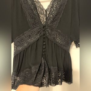 Black lace blouse